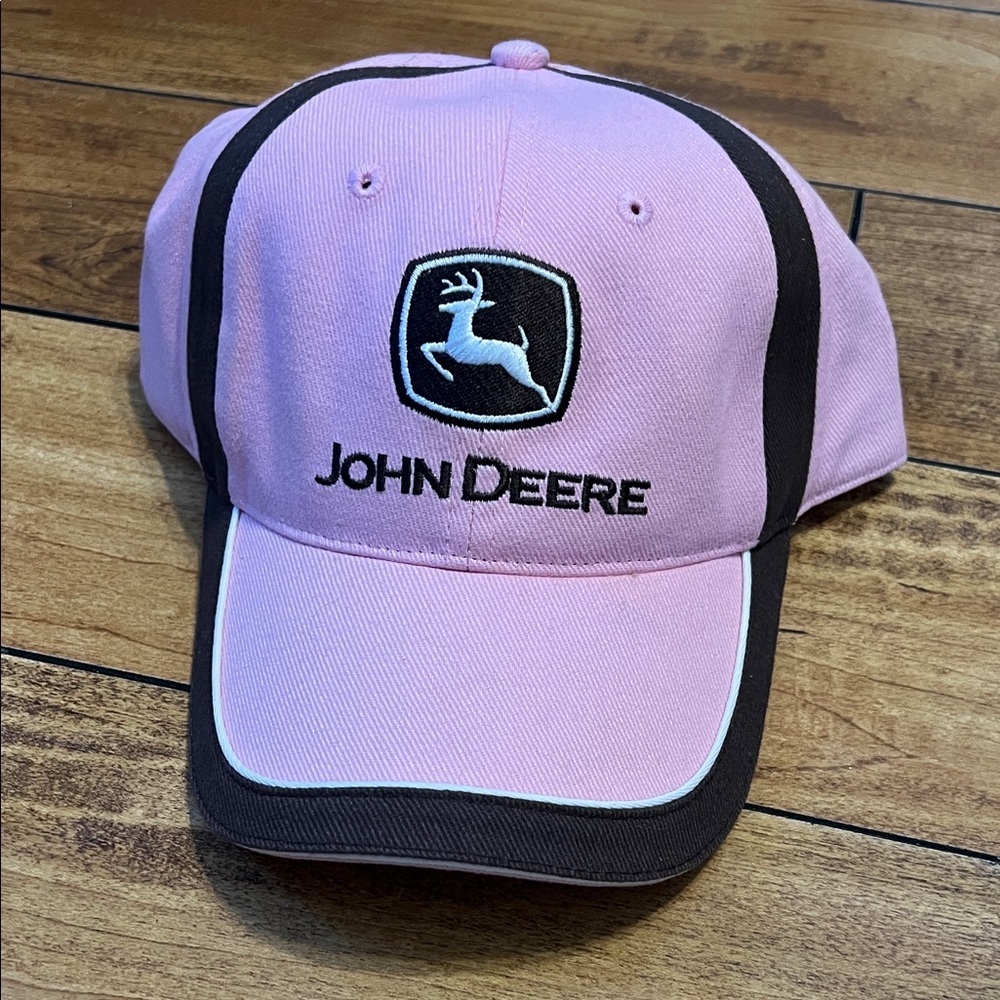 John Deere Pink Cap with Black Trim